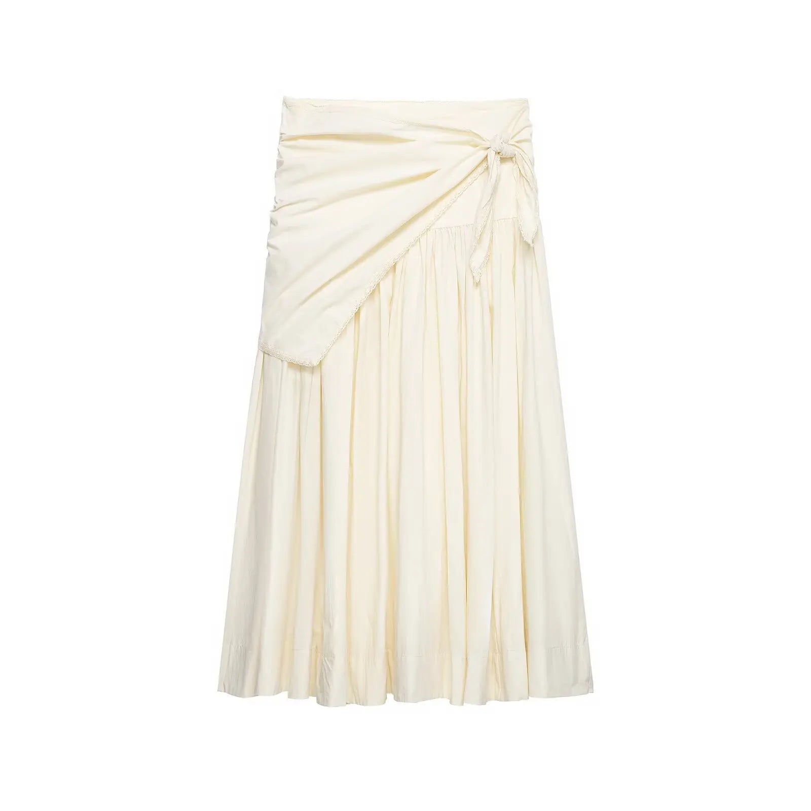 Women French Elegant Skirt 2026 Summer New In Mid-Length Dress High Waist Solid Vintage Skirts Lady Fashion Party Street Clothes